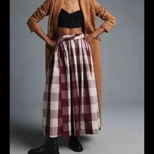 Sunday in Brooklyn Plaid Side-Slit Skirt